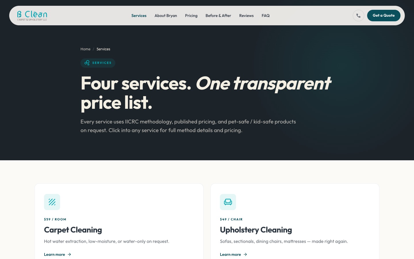 New B Clean Carpet services