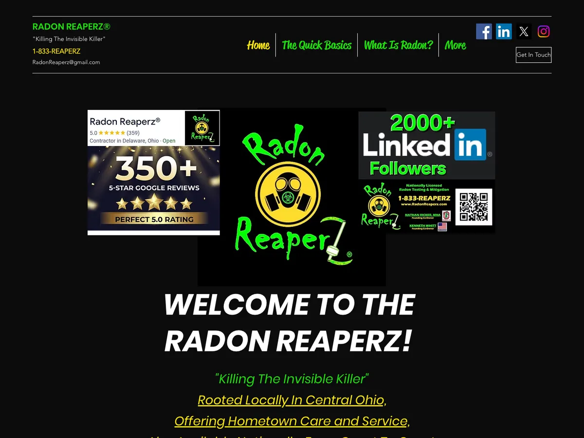 The current Radon Reaperz website