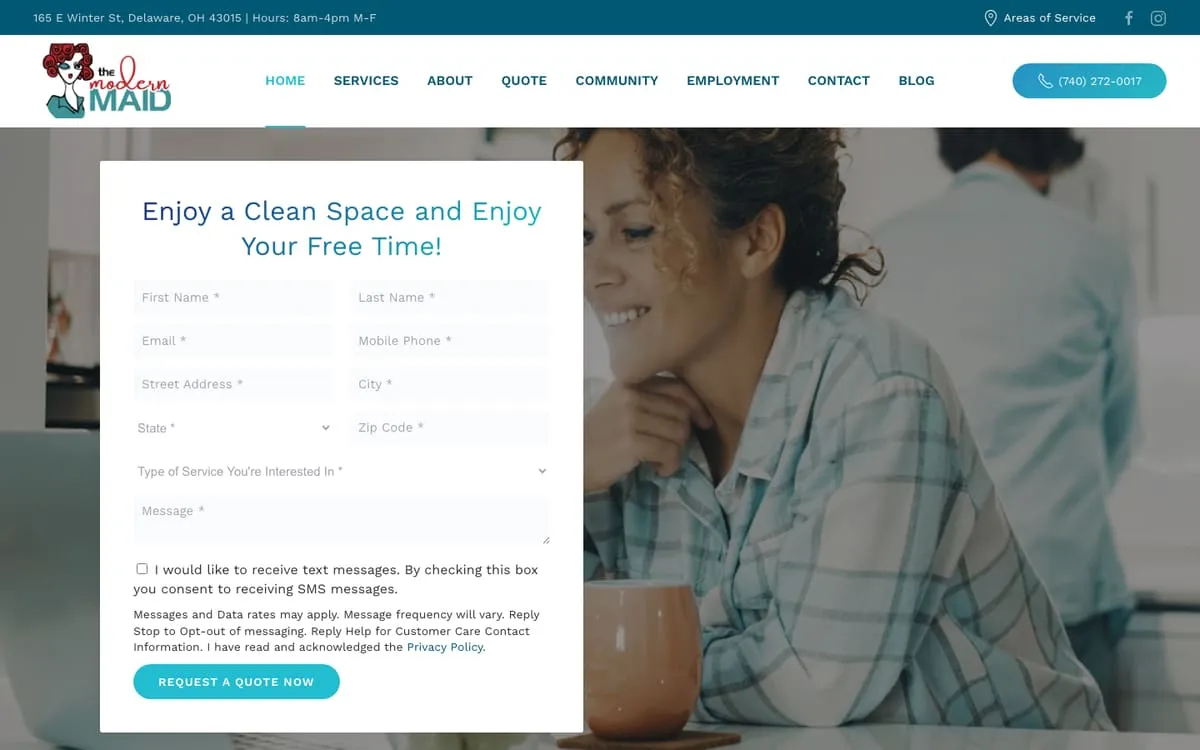 The Modern Maid old website